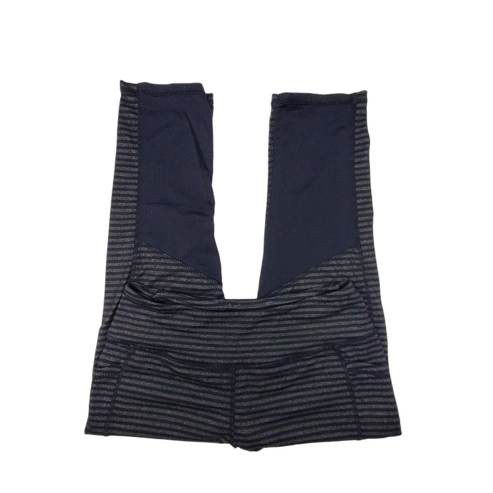 Kyodan Womens Pants sz S Athletic crop Black & gray stripe